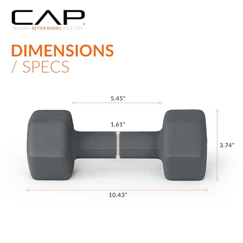 CAP Barbell Neoprene Dumbbell Weights, 15 lb Pair, Ash by CAP - Image 3