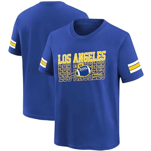 INAOO Los Angeles T-Shirt Blue Crewneck Short Sleeves for Youth Gifts M
