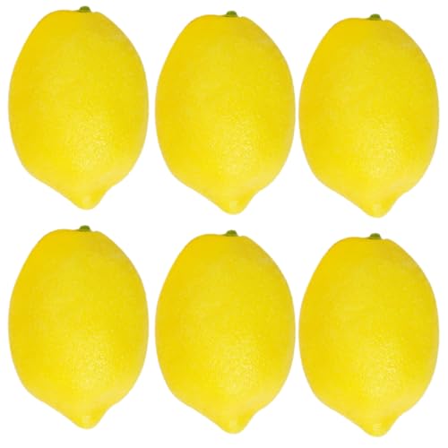 Faux Lemons Decor Artificial Fruits Fake Plastic Lemons Decorations Party Lifelike Simulation for Kitchen Table Summer Lemon Party Vase Fillers Fruit