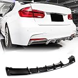 MCARCAR KIT Carbon Fiber Rear Diffuser for BMW 3 Series F30 M Sport Sedan 2012-2018 320i 325i 328i 330i 335i 340i M-tech Auto Lower Bumper Lip Spoiler Body Kit (Carbon Fiber)