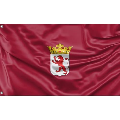 Bandera de León de España | Impresión de diseño único | 90 x 150 cm