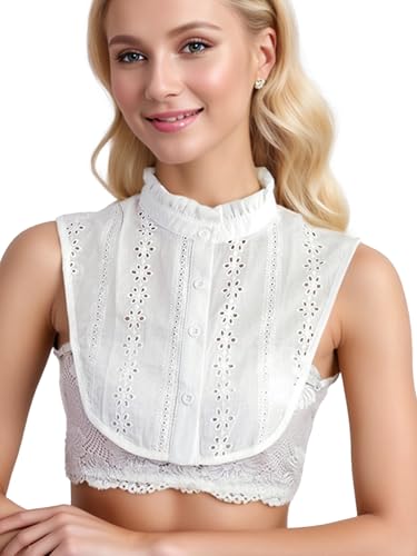Jacquard Pure Cotton Fake Collar Comfortable and Breathable Hollow Out Dickey Collar Collar for Women & Girls