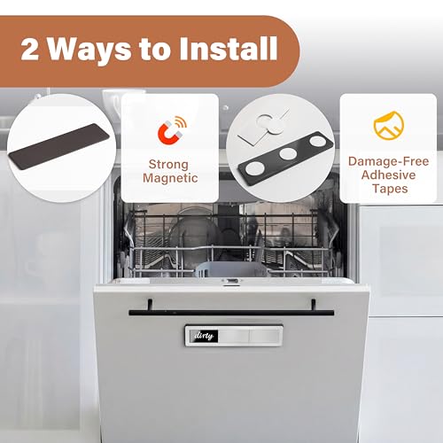 EliteSign Clean Dirty Magnet for Dishwasher,Dishwasher Sign Clean Dirty Running Empty,Dishwasher Clean Dirty Sign Easy to Slide,No-Marking Adhesive Included,Stainless Steel Silver,3 Options by EliteSign - Image 5