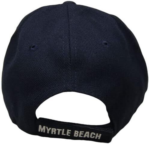 South Carolina Palmetto Crescent Myrtle Beach Navy Blue Embroidered Cap Hat R3 - Image 4