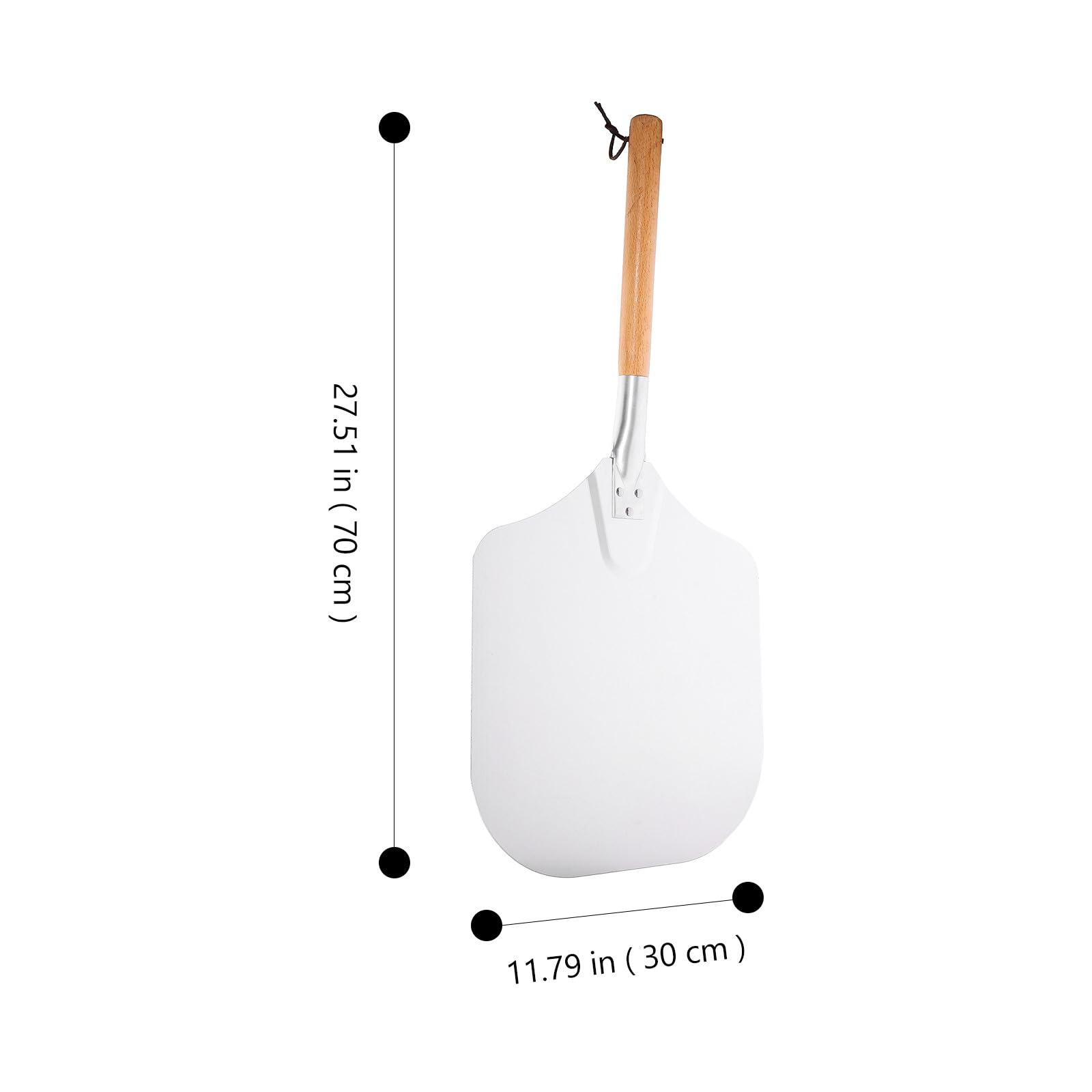 Abaodam Pala para Pizza Mango Desmontable de Madera y Aluminio, Espátula para Hornear Pasteles, Utensilio de Cocina para Horno en Casa