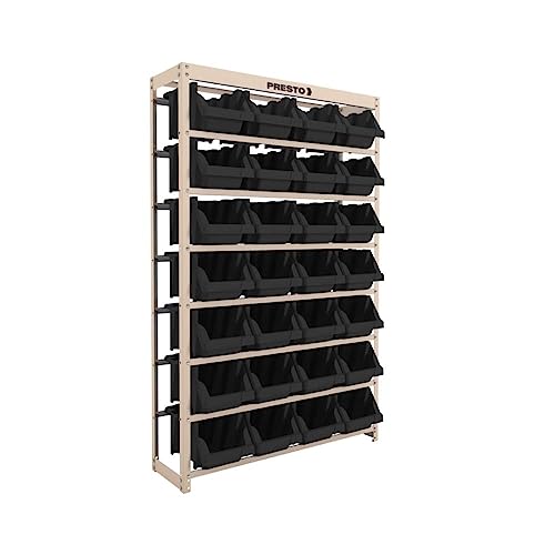 KIT ESTANTE GAVETEIRO ORGANIZADOR 28 GAVETAS Nº7 PRETO