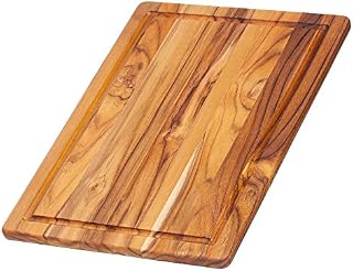 Teakhaus Cutting Board 40x28x1,4cm with sap Groove, Wood, Brown, 40 x 28 x 1.4 cm