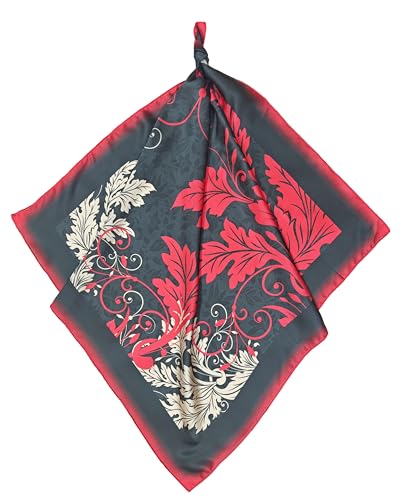 Image of Satin Silk Small Square Scarf for Women, Printed Soft and Comfy Neck Head Tie Scarf Bandana