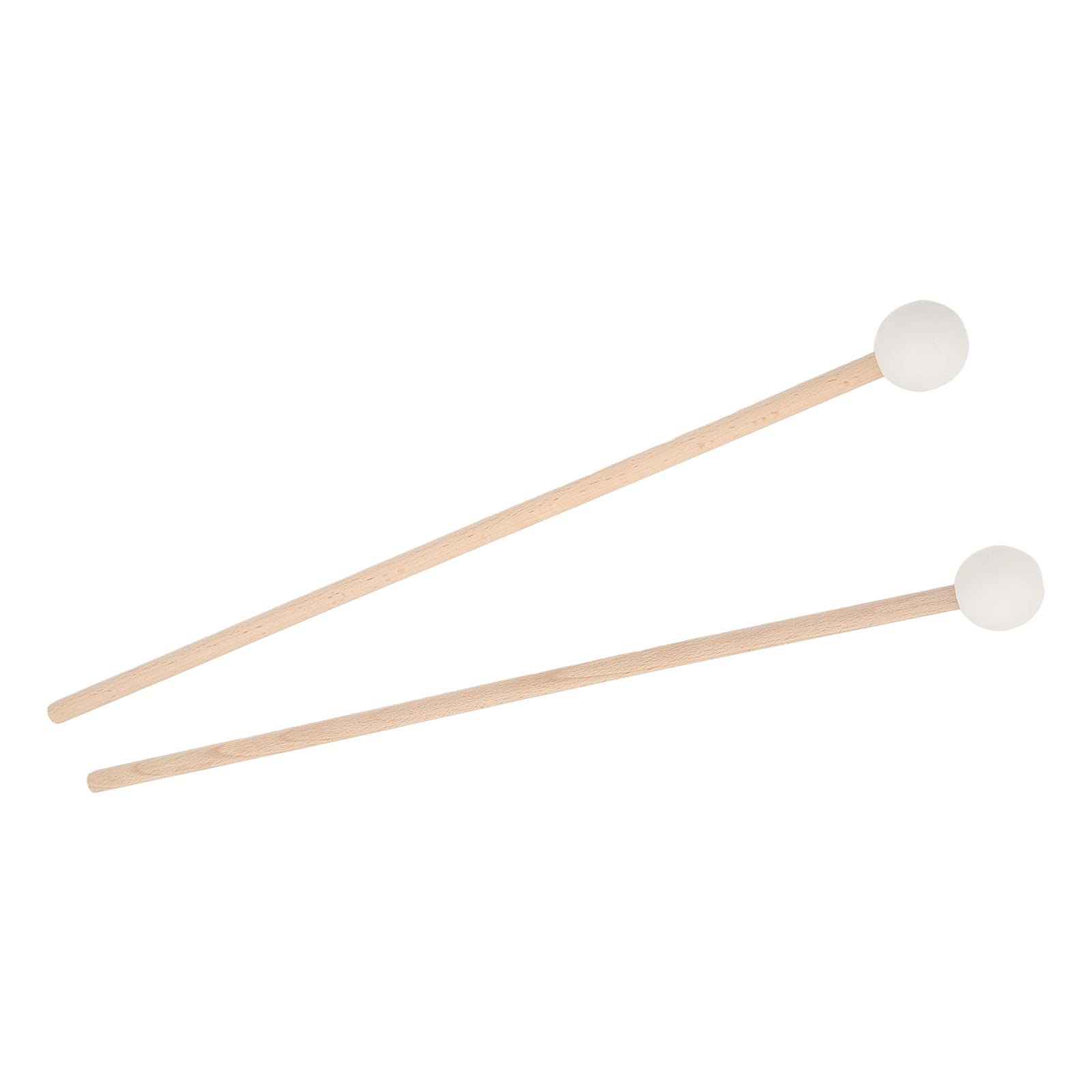 Mazo de Xilófono, 2 Piezas Glockenspiel Stick Cabeza de Goma Mango de Arce Resistente Al Desgaste Antideslizante para Instrumento de Percusión(blanco)