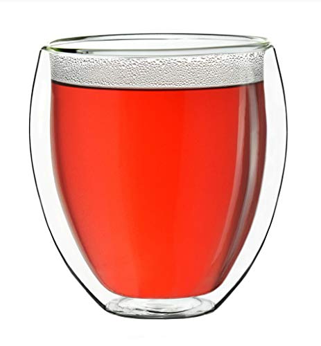 Creano Conjunto de 4 Vidrios Térmicos de Doble Pared Bellied, Gran Vidrio Borosilicato Resistente al Calor, Vidrio para Café y Té | 250ml - Imagen 8
