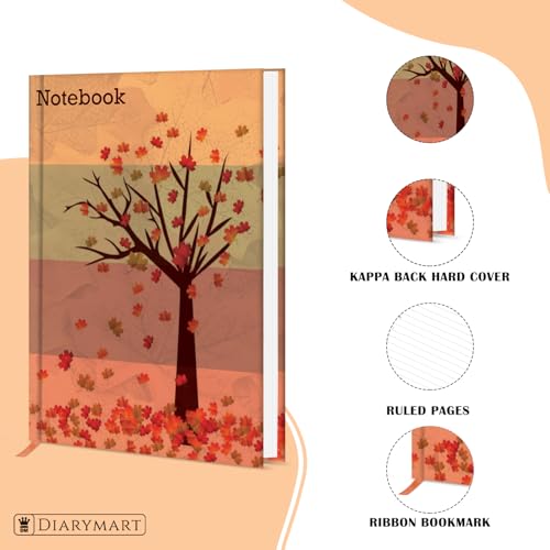 Image of Hard Bound Notebook for Girls & Women | A5 Ruled Journal | 192 Pages | 80 GSM Premium Paper | Designer Laminated Cover | Ribbon Bookmark | Notebook for School, College, Office, Journaling & Note Taking (DM4018)