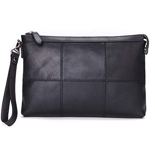 Preisvergleich Produktbild Business Style Stitching Herrenhandtasche, tragbare Brieftasche aus Leder, Tablet-Tasche, multifunktionales Multi-Card-Paket