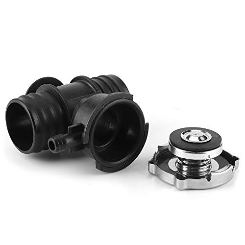 Acouto Car Radiator Cap Plastic Metal Radiator Cap With T-Branch Water Pipe Kit 55116901Aa Radiator Cap T-Branch Pipe Radiator Cover Coolant Tank Cap #TOP4