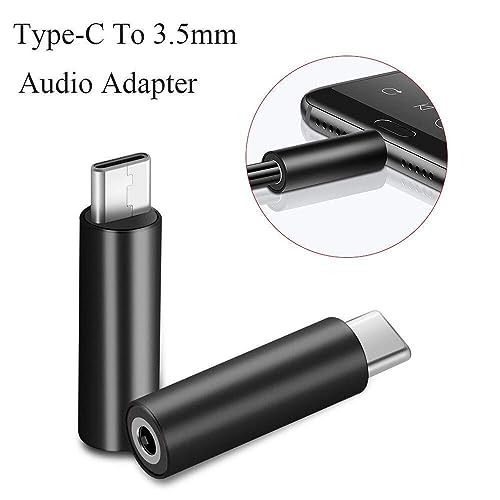 Image of Type-C to 3.5 MM Jack AD1 Adapter for Realme C25 Realme C 25 Original Type-C to 3.5 MM Audio Jack Adapter Converter for CDLA Type, Hands-Free Noise Cancelling Splitter (BM1,BLK)
