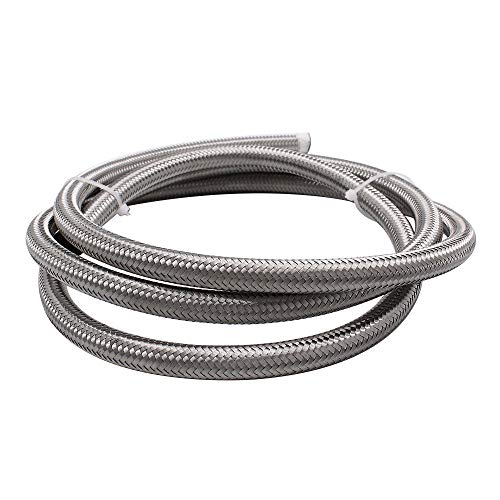 Sangmei 2M Siliver AN6 Nylon e linha de combustível trançada de aço inoxidável 6AN CV#