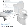 LUXE Bidet NEO 320 Rose Gold, Toilet Seat Bumpers, and Shut-off T-Adapter Bundle