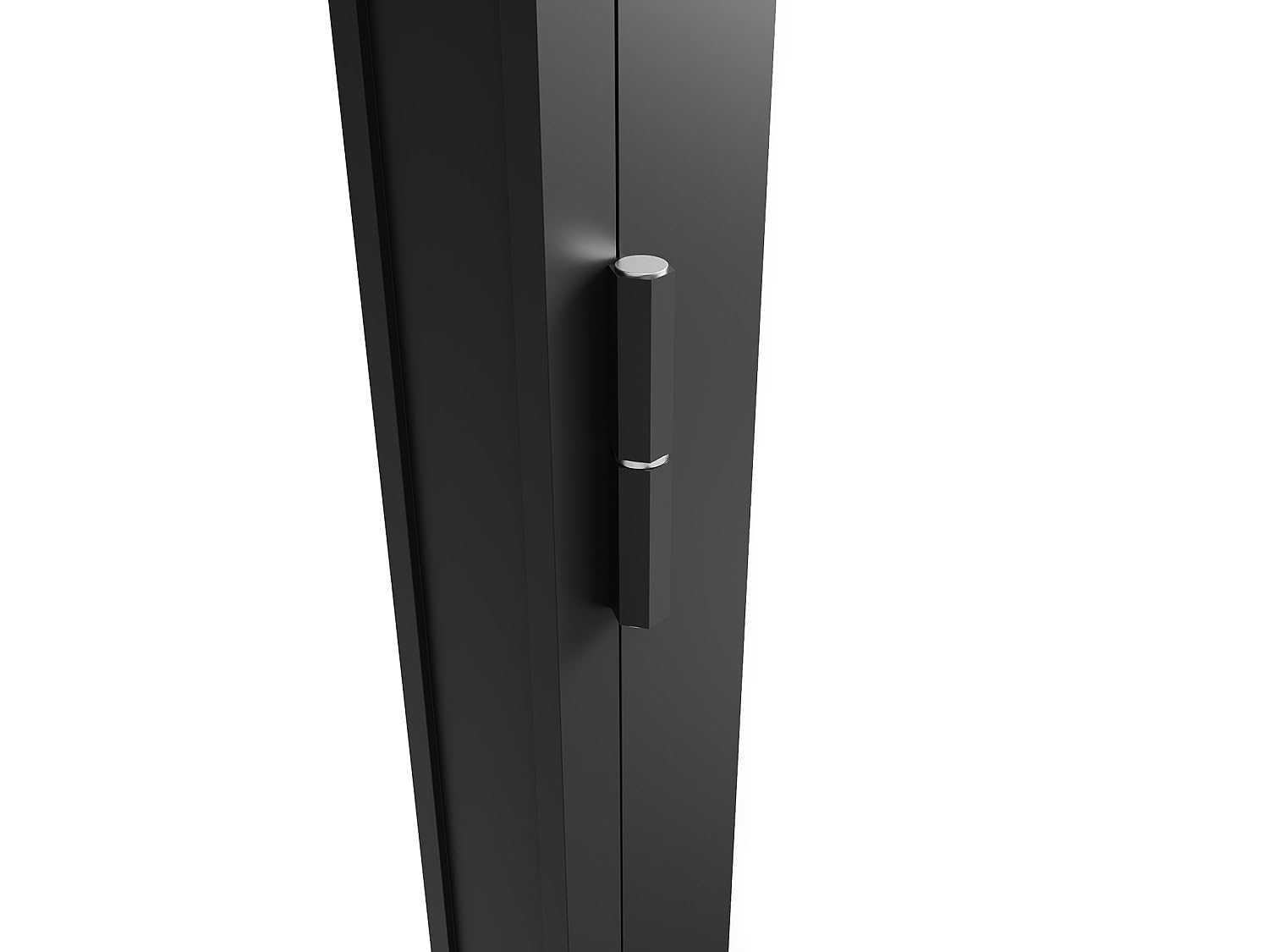 Vente-unique - Cerradura de puerta reversible H204 x L93 cm de aluminio y vidrio templado - LOXTON