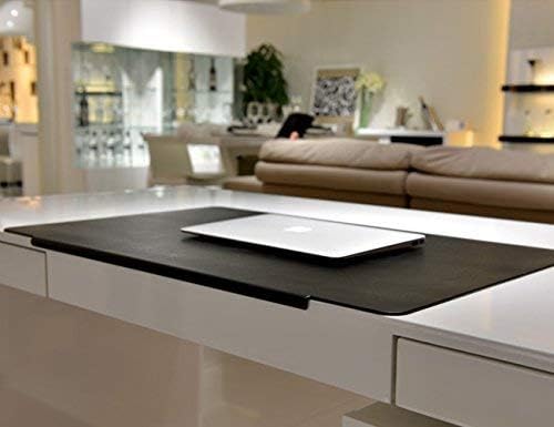 Extra Large TPU Desk Mat/Mouse Pad/Ultra-Smooth Writing Pad/Desk Protector/Protective Table Organizer for Desktops and Laptops, 27.5" x 17.7" (black)