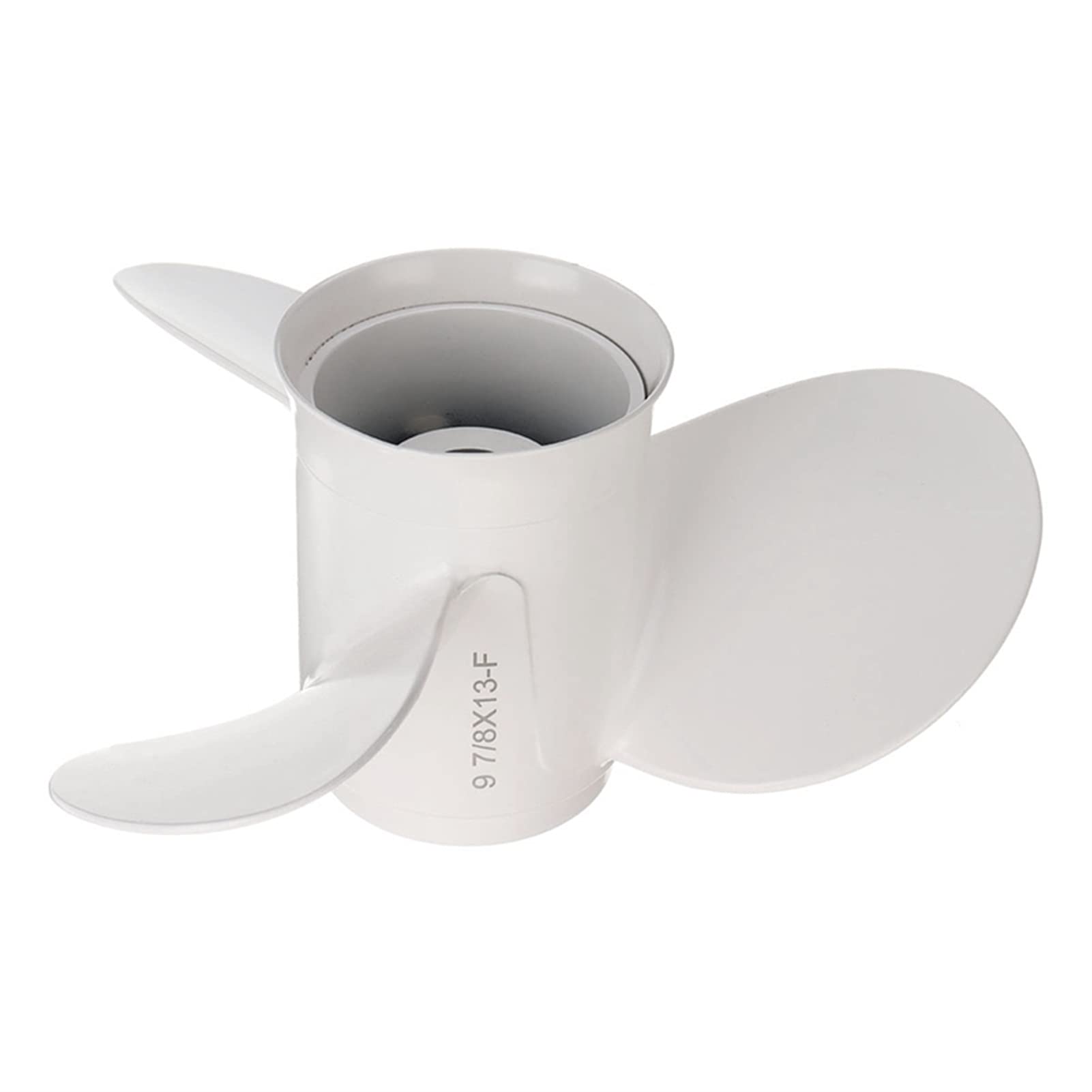 Hélice hors-bord de bateau marin 9 7/8X13, for, 20-30hp, Rotation à droite, 3 pales blanches, 664-45949-02-El