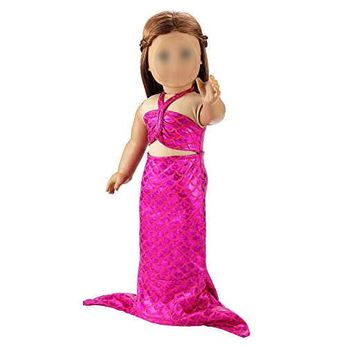 Barwa Princess Mermaid Tail Dress Swimsuit Swimming Wear Outfits For 18 Inch Dolls #TOP5