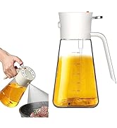 auvstar Öl Sprühflasche,Ölspray zum Kochen,Ölflasche aus Glas,Ölsprüher für Speiseöl,2 in 1 Spend...
