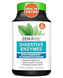 Zenwise Probiotic Digestive Multi Enzymes, Probiotics for Digestive Health, Bloating Relief for Women and Men, Enzymes for Digestion with Prebiotics and Probiotics for Gut Health (60 Count)