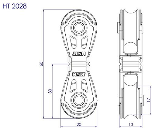 Nautos - #91248-SPINNAKER Piston Pole END - 11/2