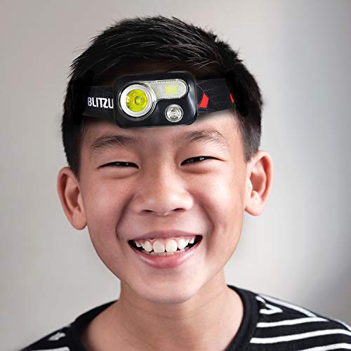 BLITZU Rechargeable Headlamps for Adults, Camping Accessories Clearance, Camping Gear Equipment, Head Lamp to Wear, Head Flashlight Camping Essentials for Camper, Kids, Family Headband Light Black - Image 3
