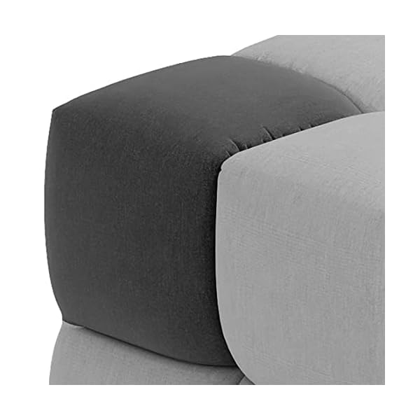 OUTLIV. Paradiso Outdoor Pouf Sunbrella Flanelle-Sooty