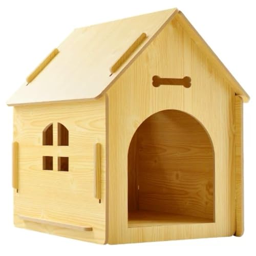 JoyeeLii 木製屋外用 ドッグハウス 犬舎 犬小屋ドーム型ベッド 小型犬 中型犬 ペットハウス シェルタ いぬごや 清潔 水洗いOK 腐食に強い サビない 防風 全天候型 防雨 換気 日焼け対策 お掃除 雨除け 家庭 テラス 中庭 裏庭 室内 屋外用
