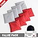 POTIVE Cornhole Bags Set of 8 Regulation Corn Hole Bean Bags for Cornhole Game, Professional Weather Resistant Corn Hole Bags with Tote Bag(Red/Gery)