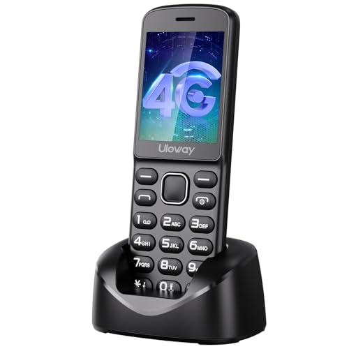 Téléphone portable sans fil 4G Volte Senior 2 en 1, téléphone portable basique débloqué avec Bluetooth, carte nano SIM requise, batterie 1400 mAh, idéal pour les personnes âgées et comme appareil de