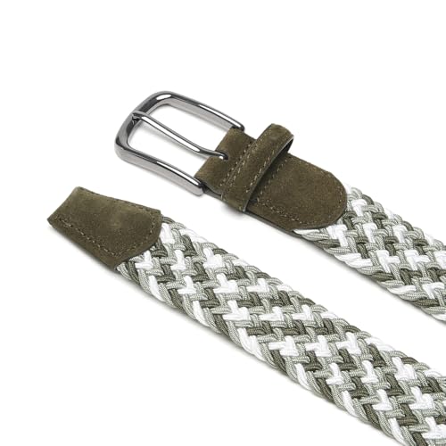 Image of Fabio Valenti Canvas Elastic Fabric Woven Stretch Braided Belts for Men Women Junior with Multicolored /Full Sizes