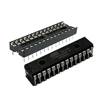 THIRD DIMENSION ATMEGA328p microcontroller chip with UNO bootloader and 28 pin SOCKET dual inline package DIP