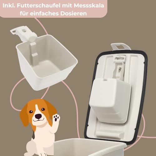 GarPet Futtertonne Luftdicht mit Deckel Futtertonne Hund Katze Hundefutter Aufbewahrung Trockenfutter Aufbewahrung Futterbox Hund Hundefutter Box 13 L