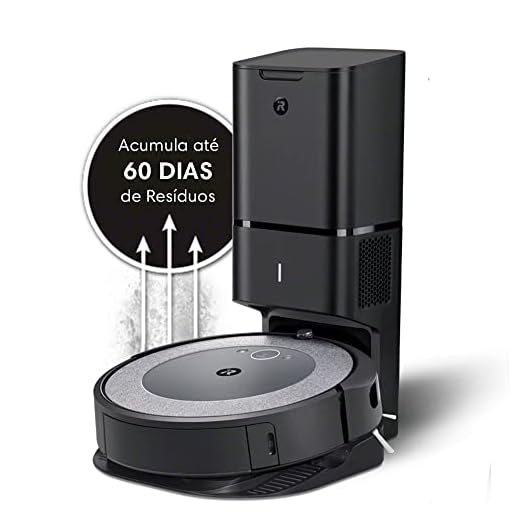 Robô Aspirador de Pó Inteligente Roomba® i3+ EVO iRobot - 110v, 10x Mais Potente, Mais Inteligente, Controle pelo Smartphone, Esvazia Sozinho, Recarega e Volta de Onde Parou, Power-Lifting Suction