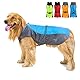Zunea Wasserdichter Regenmantel für Mittelgroße und Große Hunde Reflektierend Regenjacke Leicht Winddicht Netzfutter Regenschutz Kleidung für Outdoor Wandern, Bekleidung für nasse Tage Blau 3XL