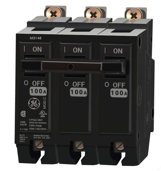 THQB32100 - GE - 100 Amp Circuit Breaker Bolt-On - 100 Amp - 3 Pole - 240 Volt