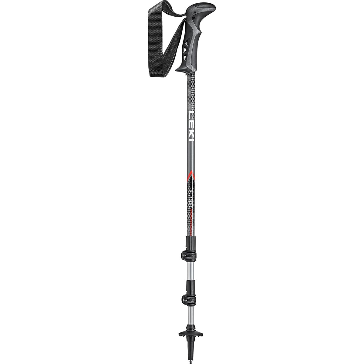 Leki Bastoncini da Trekking Rockslite, Black-White-Bright Red