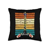 Clarinet Player Gift Idea Musical Instrument Tees Retro Clarinet Throw Pillow, 16x16, Multicolor