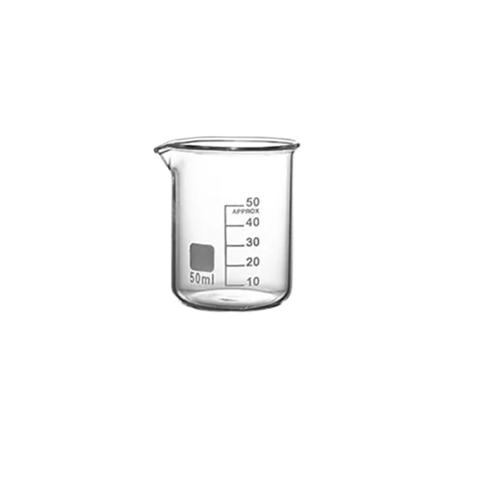 Glasmessbecher Messbecher 50/100/150/250/500/1000 ml, aus hochwertigem Borosilikatglas, hitzebeständig, transparent, mit Skala(1000ml)