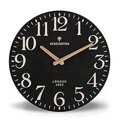 NIKKY HOME Farmhouse Black Wall Clock 12 Inch Quartz Battery Operated Vintage Wooden Decorative photo NIKKY HOME Farmhouse Black Wall Clock 12 Inch Quartz Battery Operated Vintage Wooden Decorative