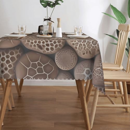 Nappe rectangulaire lavable pour table de ferme et repas en extérieur de 137x183cm