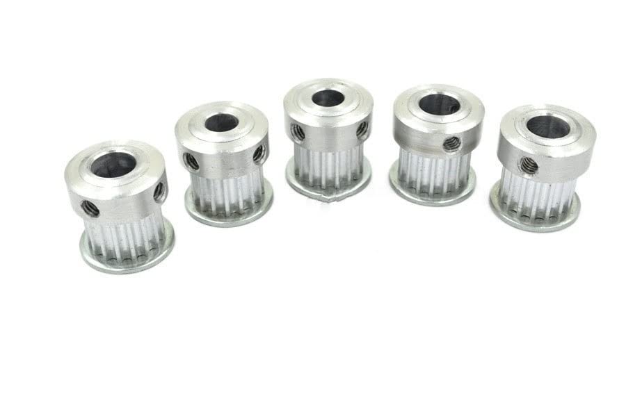 5 stücke GT2 Zahnriemenscheibe Alumium 15 Zähne Bohrung 5mm Zähne Breite 7mm for Breite 6mm GT2 Zahnriemen Und 3D Drucker Schrittmotor