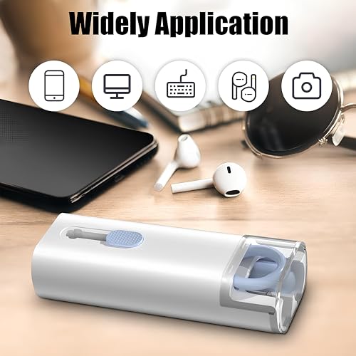 Image of ELECTRO WOLF 7 in 1 Electronic Cleaner Kit, Keyboard Cleaner Kit with Brush, 3 in 1 Cleaning Pen for Airpods Pro, Multifunctional Cleaning Kit for Earphone, Keyboard, Laptop, Phone, PC Monitor - Blue