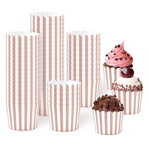 Trsnzul 50 Stück Muffin Förmchen Papier Back Kuchenkörbchen Cupcake Formen Papier Cupcake Backbecher Muffinförmchen Formen Papierkuchen Cupcake
