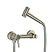 GenSDH Bidet Spray Set, Brass Brushed Gold Bidet hot and Cold Water Set Toilet Spray Ass Flusher Nozzle Set, Hand Blender Valve Jet Pres Set Shower Head with Pressure,B