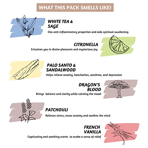 Folkulture Incense Sticks Gift Set - Pack Of 12 Insenses (240 Sticks) - Rose & Geranium, Jasmine, Lavender, Nag Champa, Sandalwood, Patchoulli, Frankinsence, Natural And Non Toxic Inscent (Good Vibes) #TOP5