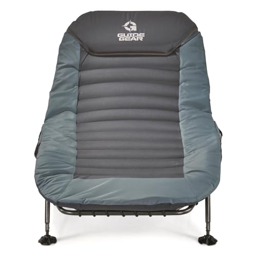 Image of Guide Gear Ultimate Comfort Padded Camping Cot; 400-lb. Capacity, for Camping, Fishing or by the Beach and Swimming Pool Blue