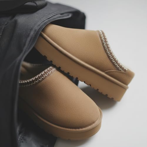 Image of CUSHIONAIRE Kabuki Platform Boots Genuine Suede Fuzzy Mule Slippers for Women with Memory Foam | Indoor /Outdoor Womens Slippers | Wide Widths Available